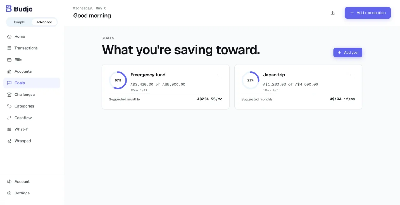 Goals tracker